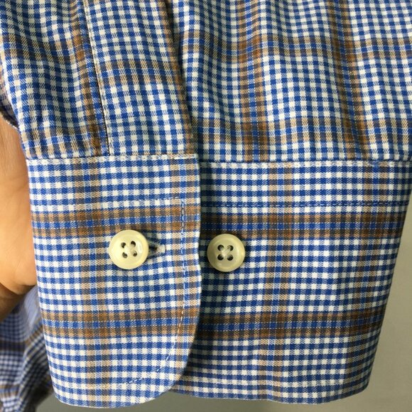 Peter Millar Men's Plaid Button Down Long Sleeve Shirt Size XL - Picture 6 of 13